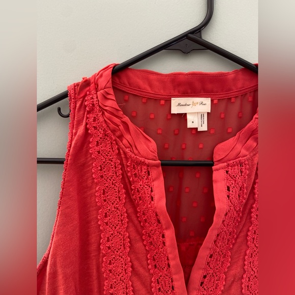 Orange Anthropologie button up blouse - Picture 4 of 4